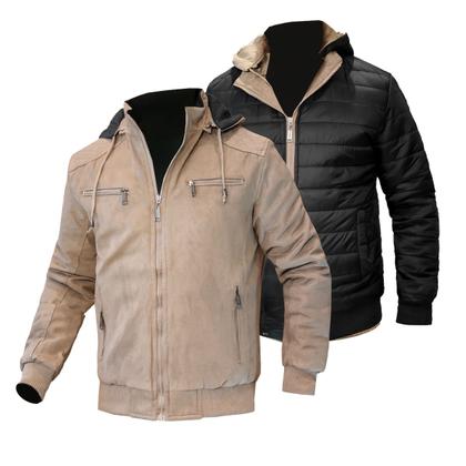 Imagem de Jaqueta Dupla Face Masculina Casaco Blusa Bobojaco Puffer Frio 