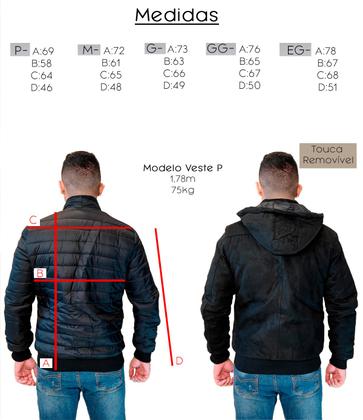 Imagem de Jaqueta Dupla Face Masculina Casaco Blusa Bobojaco Puffer Frio 