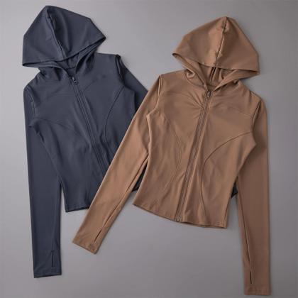 Imagem de Jaqueta Feminina Esportiva Com Capuz Respirável E Proteção Solar De Manga Longa Para Atividades Ao