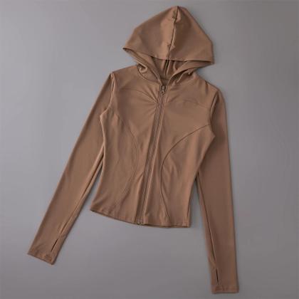 Imagem de Jaqueta Feminina Esportiva Com Capuz Respirável E Proteção Solar De Manga Longa Para Atividades Ao