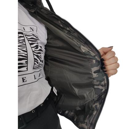 Imagem de Jaqueta Feminina Puffer Bobojaco Forrada Camuflada Tamanho:G