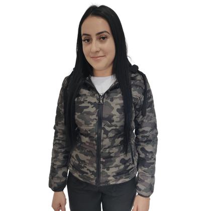 Imagem de Jaqueta Feminina Puffer Bobojaco Forrada Camuflada Tamanho:G