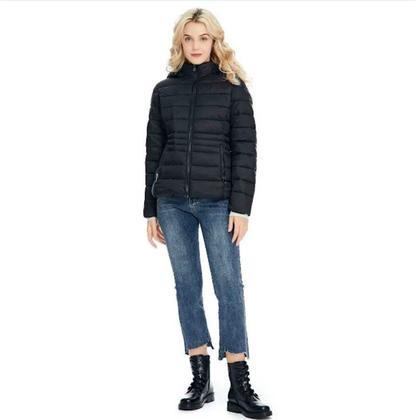 Imagem de Jaqueta Feminina Puffer com Capuz Removível Facinelli Toque Macio