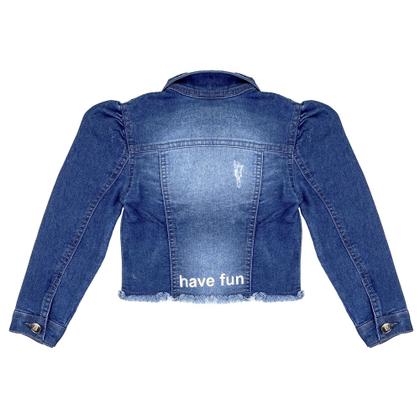 Imagem de Jaqueta Infantil Look Jeans Manga Bufante Jeans