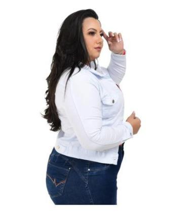 Imagem de Jaqueta Jeans Branca Feminina.