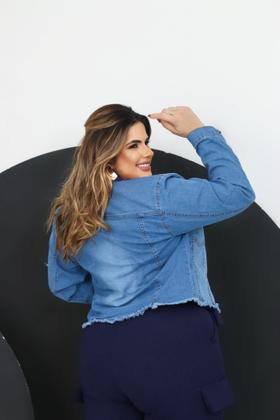 Imagem de Jaqueta Jeans Clara Plus Size - Com Lycra - Coleção Poderosa