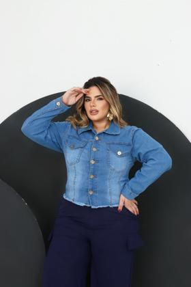 Imagem de Jaqueta Jeans Clara Plus Size - Com Lycra - Coleção Poderosa