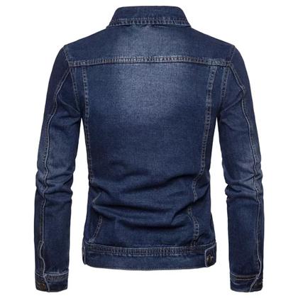 Imagem de Jaqueta Jeans Masculina Moderna Slim Clássica Elegante