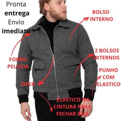 Imagem de Jaqueta Lã Batida Masculina TR 17  Elegância e Conforto no Frio! !
