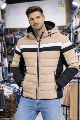 Imagem de Jaqueta Masculina Bobojaco Listras Peluciada Com Capuz Inverno Casual Blusa De Frio Masculina Resist
