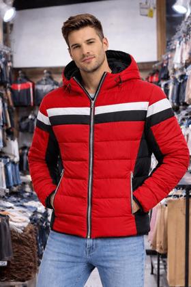 Imagem de Jaqueta Masculina Bobojaco Listras Peluciada Com Capuz Inverno Térmica Forrada Blusa De Frio Grossa