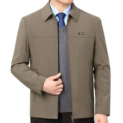 Imagem de Jaqueta Masculina Casual De Cor Sólida, Corte Solto, Casaco Formal Para Escritório, Primavera E