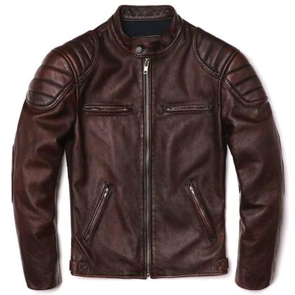 Imagem de Jaqueta Masculina Couro Bovino Estilo Motoqueiro Biker