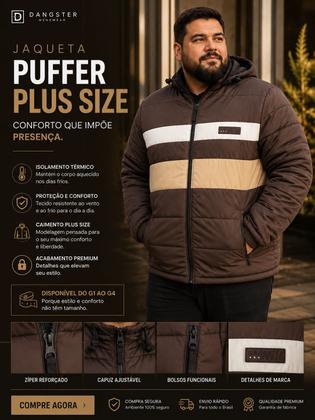 Imagem de Jaqueta Masculina Grande Acolchoada Gangster Premium