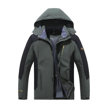 Imagem de Jaqueta Masculina Impermeável E Corta-Vento Com Capuz, Zíper, Resistente Ao Desgaste E Respirável