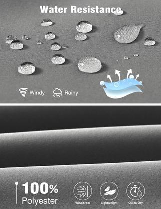 Imagem de Jaqueta masculina leve TBMPOY, corta-vento, cinza, resistente à água