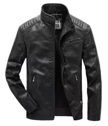 Imagem de Jaqueta Masculina Moderna Elegante Motoqueiro Slim Fit