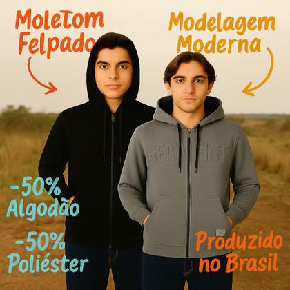 Imagem de Jaqueta Masculina Moletom Head Free Com Capuz