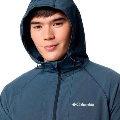 Imagem de Jaqueta Masculina Tall Heights Softshell com Capuz Azul - Columbia