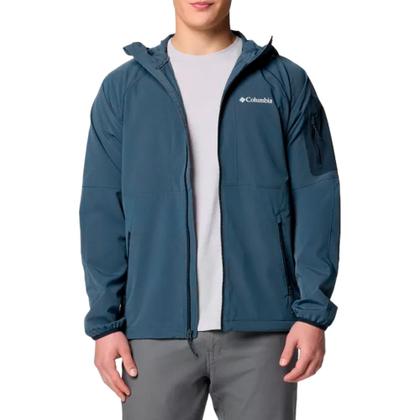Imagem de Jaqueta Masculina Tall Heights Softshell com Capuz Azul - Columbia