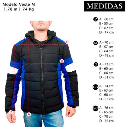 Imagem de Jaqueta Masculino Capuz Removível Impermeável Forro KLIZZ