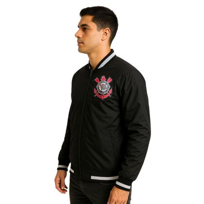 Imagem de Jaqueta Masculino Casaco Corinthians Bomber Oficial Preto SPR
