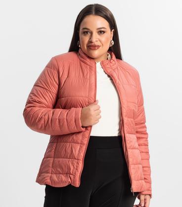 Imagem de Jaqueta Microfibra Feminina Plus Size Secret Glam Laranja