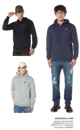 Imagem de Jaqueta Moletom CDKA Com Capuz Zíper Masculino Adulto Cores e Estampas Sortidas - Ref 4705/4707/4709/4710/4711