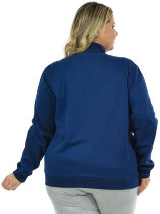 Imagem de Jaqueta moletom flanelado plus size feminino fenomenal