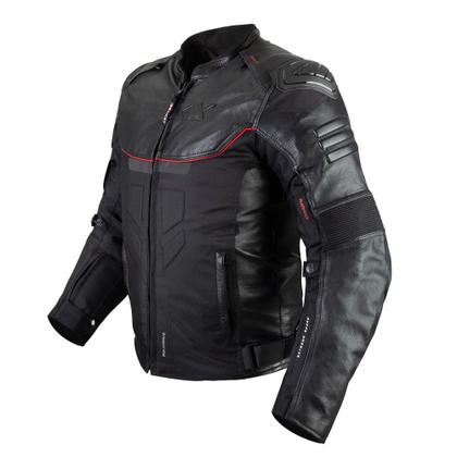 Imagem de Jaqueta Moto Motociclista Impermeavel Texx Falcon V2 Masculina Preta C/ Vermelho Resistente Agua