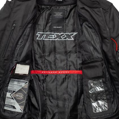 Imagem de Jaqueta Moto Motocilista Texx New Stike V2 Masculino Preto Vermelhor Impermeavel Resistente Agua