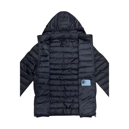 Imagem de Jaqueta Nylon impermeável Feminina Preta Casaco de Frio Puffer Bobojaco