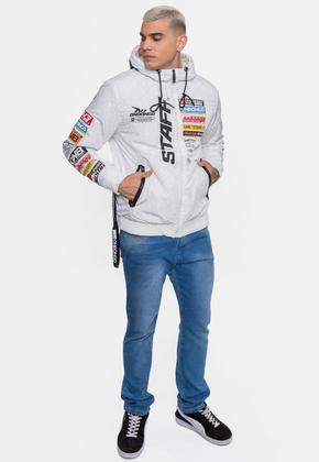 Imagem de Jaqueta Onbongo Staff Pesada Branca Masculina Estilo Urbano