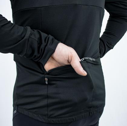 Imagem de Jaqueta Peluciada de Ciclismo Masculina Márcio May Comfort Preta