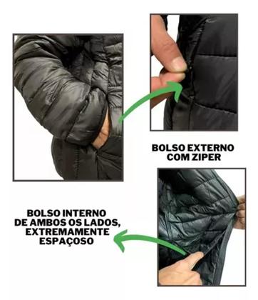 Imagem de Jaqueta Puffer Bobojaco Corta Vento Frio Casaco Capuz Nylon