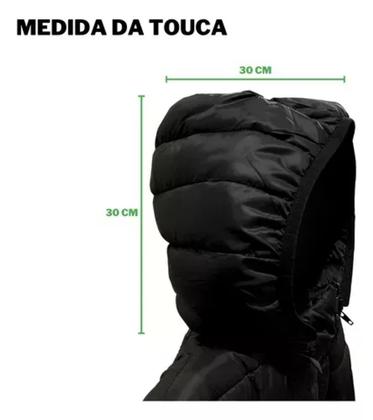 Imagem de Jaqueta Puffer Bobojaco Corta Vento Frio Casaco Capuz Nylon