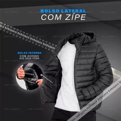 Imagem de Jaqueta Puffer Bobojaco Corta Vento Nylon Frio Inverno