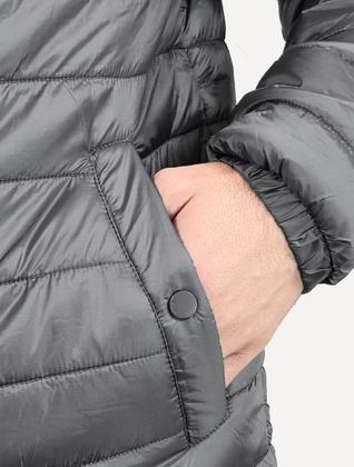 Imagem de Jaqueta Puffer Ellus Masculina Nylon Bomber Gominhos Cinza