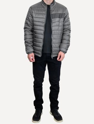 Imagem de Jaqueta Puffer Ellus Masculina Nylon Bomber Gominhos Cinza