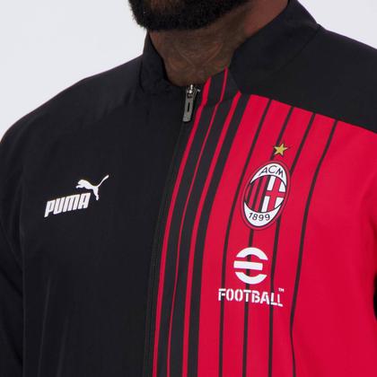 Imagem de Jaqueta Puma AC Milan Pré Jogo Preta e Vermelha