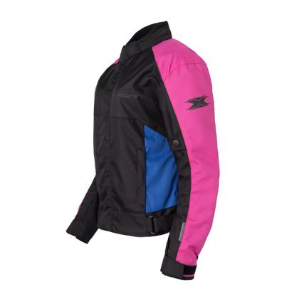 Imagem de Jaqueta Texx Ronin V2 Ld Fem Pret Rosa Azu L