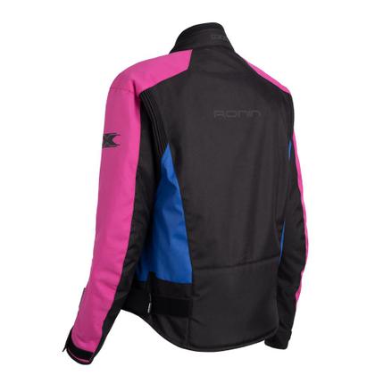 Imagem de Jaqueta Texx Ronin V2 Ld Fem Pret Rosa Azu L