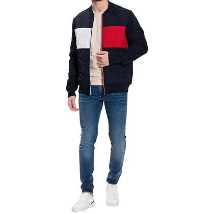 Imagem de Jaqueta tommy hilfiger mix media bomber desert sky multi