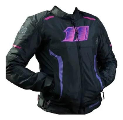Imagem de Jaqueta X11 One Sport Sporadic Feminina Preto Rosa e Roxo