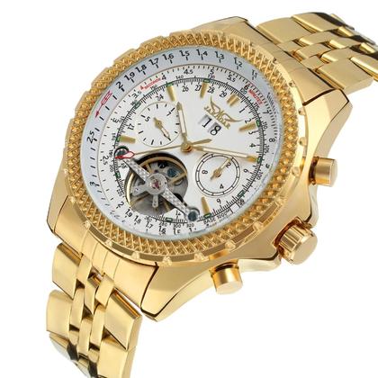 Imagem de Jaragar Relógio Turbilhão de Aço Inoxidável,Sem gênero, Relógio Automático Mecânico Multifuncional, Calendar Week, Luxo, Marca Top, Moda