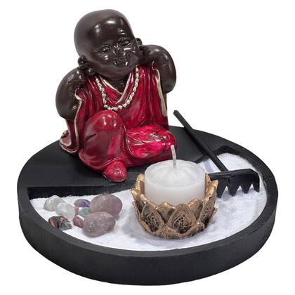 Imagem de Jardim Kit Zen Buda Não Escuto Verde Vermelho Laranja Rose 
