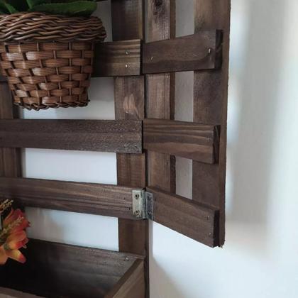 Imagem de Jardim vertical painel floreira parede suporte madeira plantas varias cores 60 x 74 cm