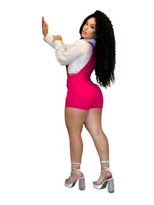 Imagem de Jardineira brinho lycra rosa pink