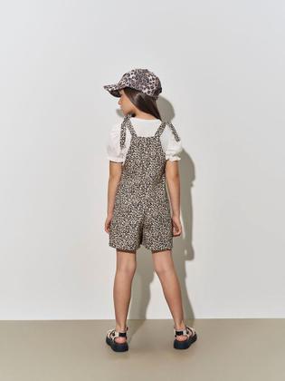 Imagem de Jardineira Infantil Belime Verão Oncinha com Blusa Branca