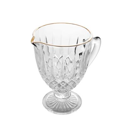 Imagem de Jarra 1 Litro De Vidro Transparente Com Fio Ouro Greek